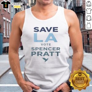 Top Save LA Vote Spencer Pratt Tank top featuring a bold graphic design