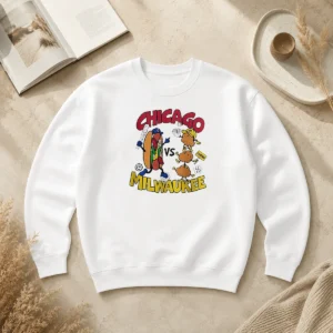 Pretty Chicago Cubs Vs Milwaukee Brewers Baseball Hot Dog Cheese Curds Sweater