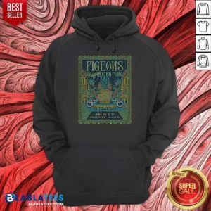 Pretty Pigeons Playing Ping Pong 6 26 6 27 2026 Raleigh NC Poster Hoodie optimized image showing front view of a comfortable pullover hoodie