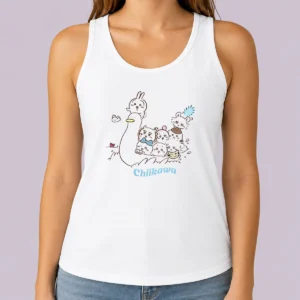 Pretty Chiikawa Characters And Duck Friend Illustration From The Tank Top