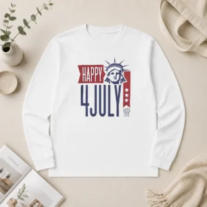 Premium Happy 4 July Statue Of Liberty United State Long Sleeve Shirt