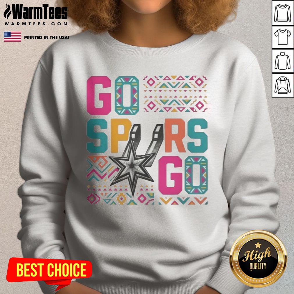 san-antonio-spurs-go-spurs-go-logo-basketball-team-nba-graphic-sweatshirt San Antonio Spurs Go Spurs Go Logo Basketball Team NBA Graphic sweatshirt featuring team colors and logo