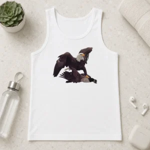 Top Bald Eagle Attacking Canada Goose Tank Top