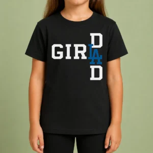 Nice Los Angeles Dodgers LA Girl Dad Kids T-Shirt