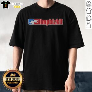 Official Limp Bizkit Logo Major League Baseball Parody Sports Band Music Fan Art Shirt featuring bold graphics.