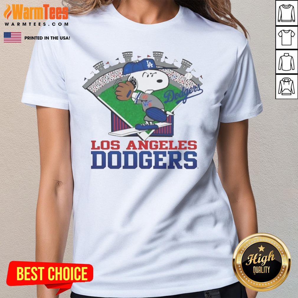 snoopy-los-angeles-dodgers-mlb-stadium-ladies-tee Snoopy Los Angeles Dodgers MLB Stadium ladies tee featuring vibrant graphics and a comfortable fit.