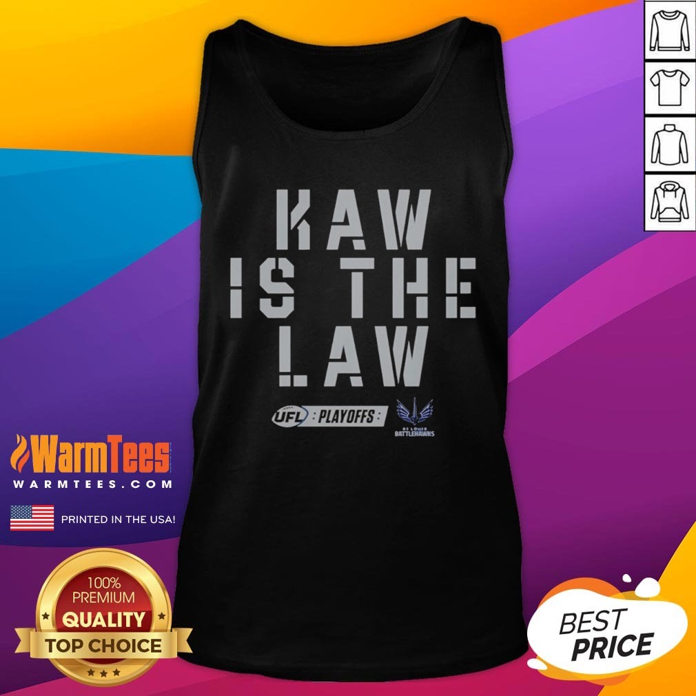 st-louis-kaw-is-the-law-ufl-playoffs-tank-top St Louis Kaw Is The Law UFL Playoffs tank top featuring a bold graphic design for fans.