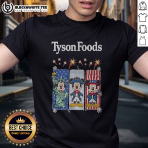 Official Tyson Foods Mickey Mouse Statue Of Liberty Patriot And Uncle Sam Shirt featuring patriotic graphic on a classic crew neck tee