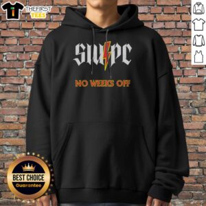 Pretty Swpc No Weeks Off Lightning Hoodie in black with bold lightning graphic and text on front