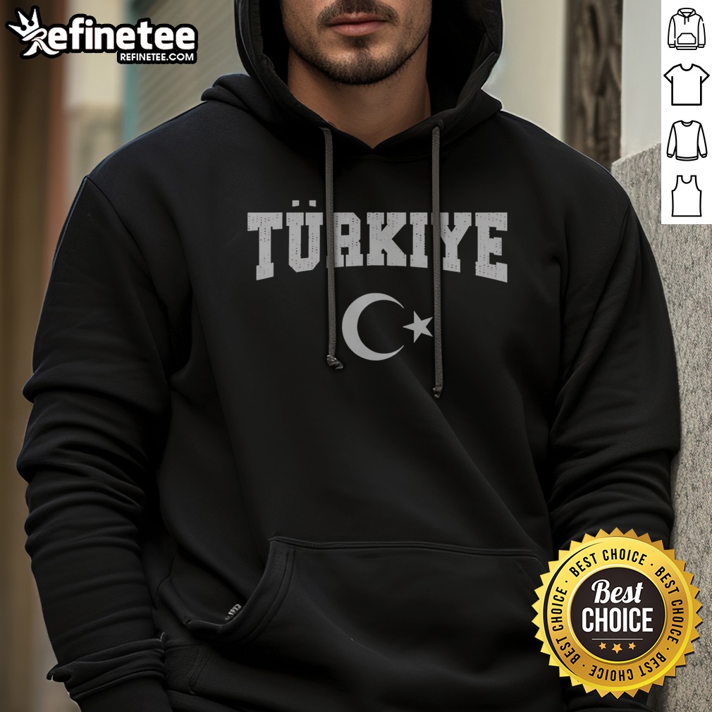 t-rkiye-crescent-moon-star-bold-distressed-arch-text-fan-hoodie TüRkiye Crescent Moon Star Bold Distressed Arch Text Fan Hoodie in black with bold distressed arch text and crescent moon star design