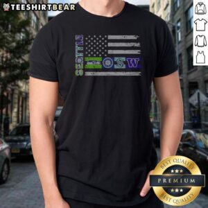 Top Seattle Sport Teams Seahawks Mariners Kraken Washington Huskies USA Independence Day Flag