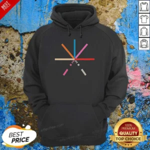 Awesome Abstract Geometric Color Burst Minimalist Pattern Composition Hoodie