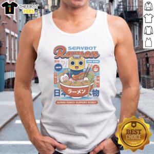 Pretty Servbot Ramen Vintage Tank top featuring a playful ramen graphic design.