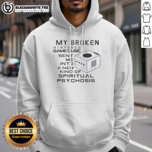 Premium My Broken Nintendo Gamecube Sent Me Into A New Kind Of Spiritual Psychosis Hoodie displayed on a hanger