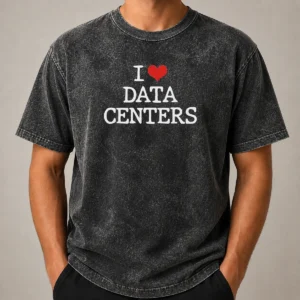 Good I Love Data Centers Server Room IT Professional Washed T-Shirt
