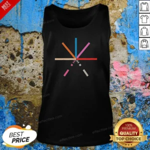 Awesome Abstract Geometric Color Burst Minimalist Pattern Composition Tank Top