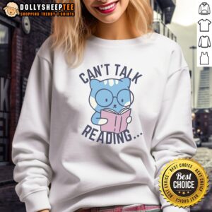 Pretty Can'T Talk Reading Sweashirt featuring a cozy fit and bold text design on soft fabric