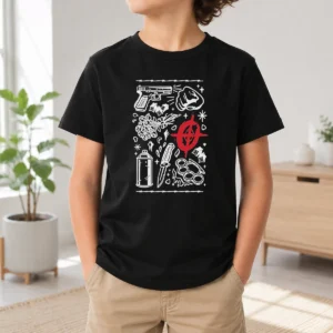Pretty Street Life Tattoo Symbols Flash Art Kids T-Shirt