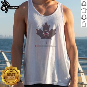 Premium Digital Safety Commission Of Canada Maple Leaf Eye Circuitry Surveillance Tank Top