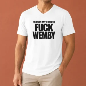 Hot Victor Wembanyama San Antonio Spurs Pardon My French Basketball Slogan Typography V-Neck Shirt