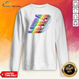 Boston Red Sox Pride Month Logo Alphabet B Rainbow LGBTQ Progress Flag Shirt - Image 4