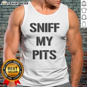 Good Sniff My Pits Slogan Novelty Graphic Tank top featuring a playful design for pet lovers