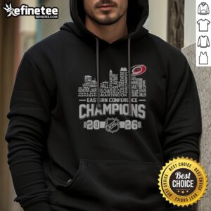 Pretty Staal Aho Svechnikov Carolina Hurricanes 2026 Eastern Conference Champions NHL hoodie displayed on a neutral background