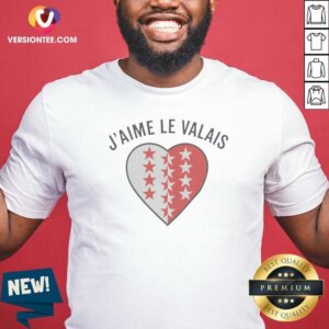Original Valais Switzerland Canton J'Aime Le Valais Heart Symbol Patriotic Emblem