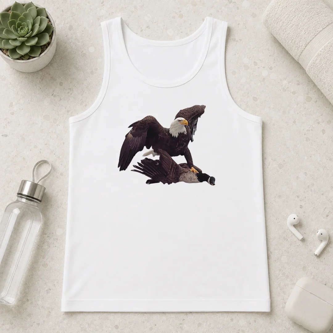 top-bald-eagle-attacking-canada-goose-tank-top Top Bald Eagle Attacking Canada Goose Tank Top