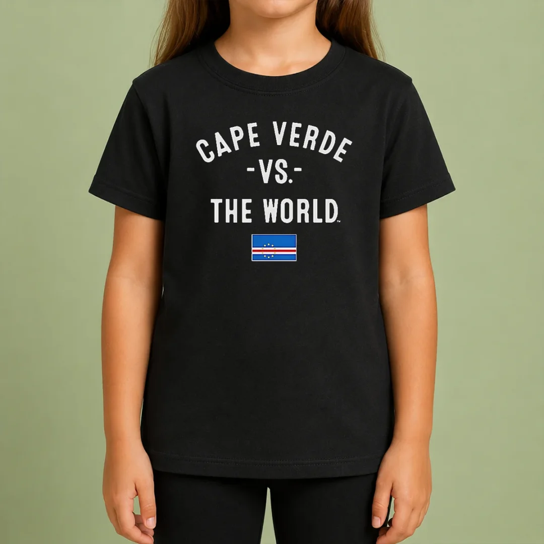Top Cape Verde Vs The World Soccer Flag Kids T Shirt Top Cape Verde Vs The World Soccer Flag Kids T Shirt featuring vibrant soccer flag print on a comfortable cotton tee