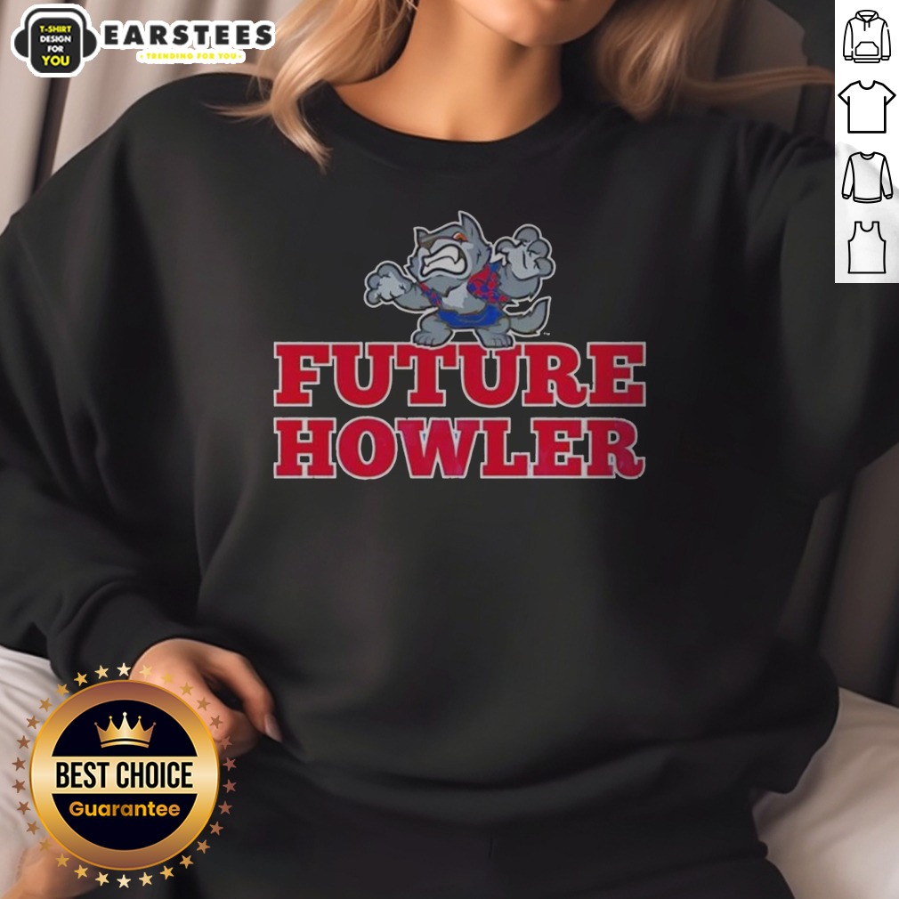 top-future-howler-wolf-baby-sweatshirt Top Future Howler Wolf Baby sweatshirt featuring a playful wolf design for kids