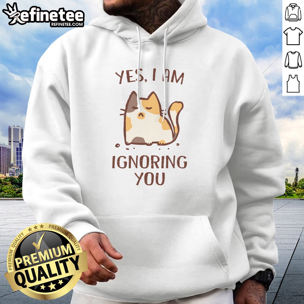 top-i-am-ignoring-you-hoodie Top I Am Ignoring You hoodie in black, featuring bold white text on the front, displayed on a flat lay