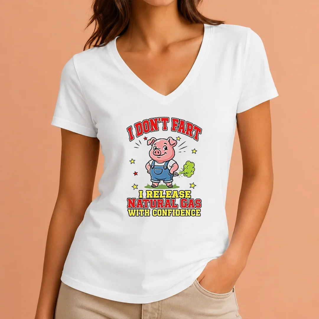 top-i-dont-fart-i-release-natural-gas-with-confidence-v-neck-shirt Top I Dont Fart I Release Natural Gas With Confidence V-Neck Shirt