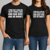 Top I Think She Is Using Me For My Terrible Looks And Bad Dick And No Money Text printed on a black short-sleeve t shirt