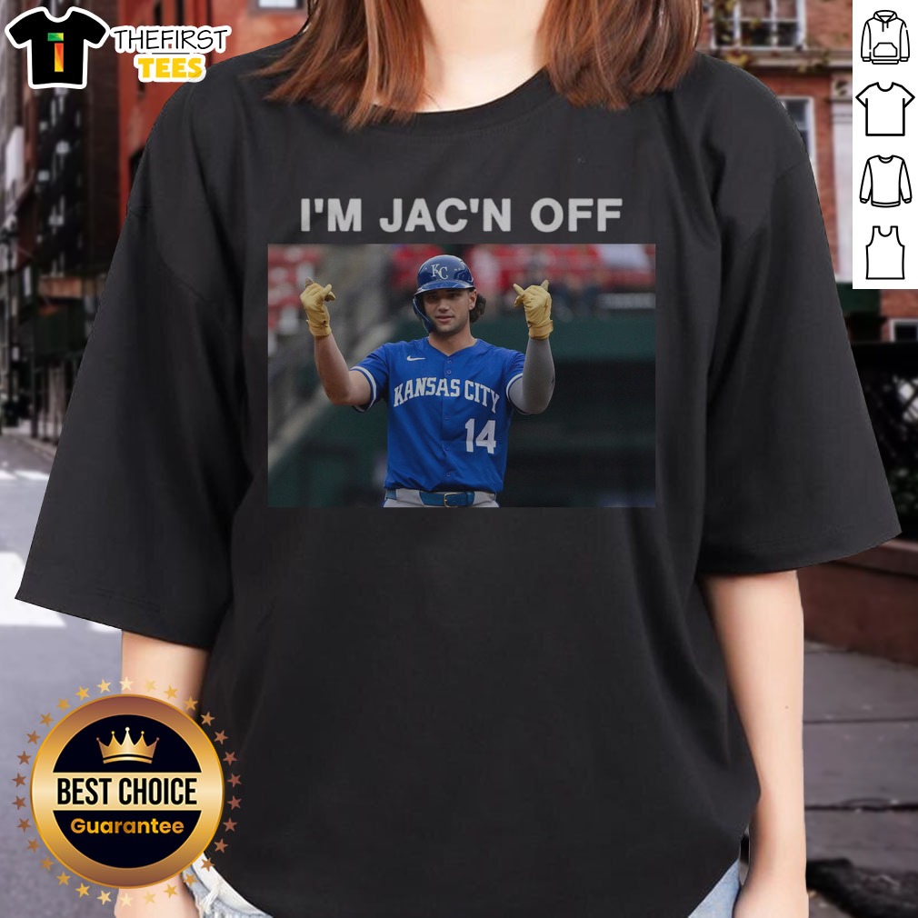 top-jac-caglianone-i-m-jac-n-off-ladies-shirt Top Jac Caglianone I'M Jac'N Off Ladies Shirt featuring a fun and playful graphic design.