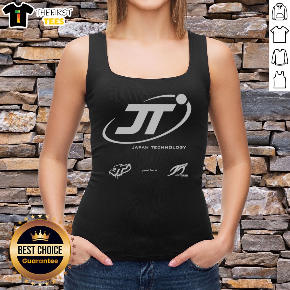 top-japan-technology-jt-yoniform-jpntcnlgy-logo-tank-top Top Japan Technology JT Yoniform Jpntcnlgy Logo Tank top featuring a bold graphic design.