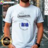 Top Just A Wisconsin Girl Living In A Kansas World Wisconsin Shirt featuring bold text on a comfortable casual shirt