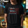 Top Liberty And Justice Not Just For Some But For All Patriotic Quote shirt featuring bold patriotic text on a comfortable cotton tee