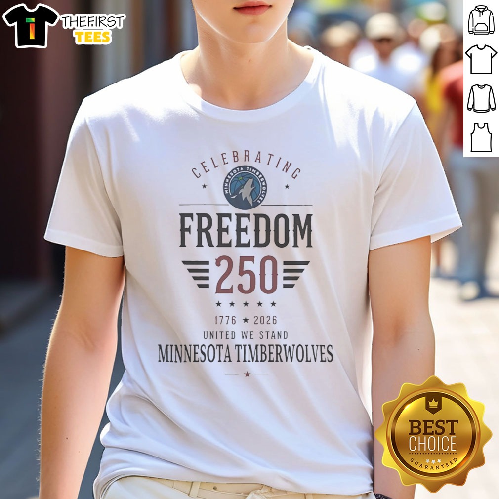 top-minnesota-timberwolves-x-celebrating-freedom-250-united-we-stand-1776-2026-shirt Top Minnesota Timberwolves X Celebrating Freedom 250 United We Stand 1776 2026 Shirt displayed on a neutral background