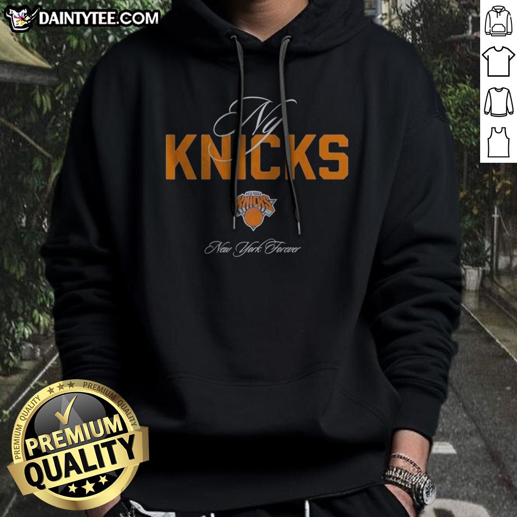 top-new-york-knicks-ny-forever-hoodie Top New York Knicks NY Forever Hoodie displayed in vibrant blue and orange colors, perfect for fans.