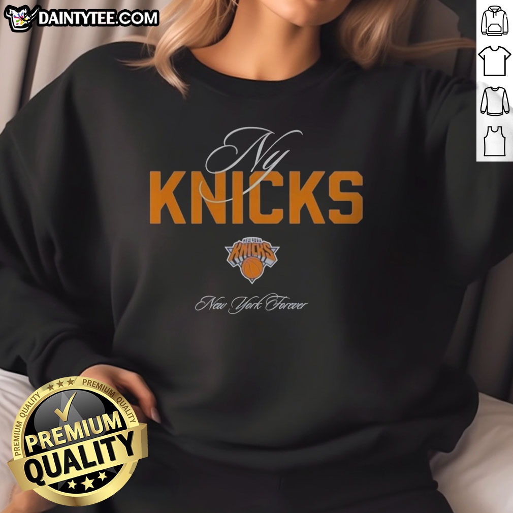 top-new-york-knicks-ny-forever-sweatshirt Top New York Knicks NY Forever Sweatshirt featuring team colors and logo design