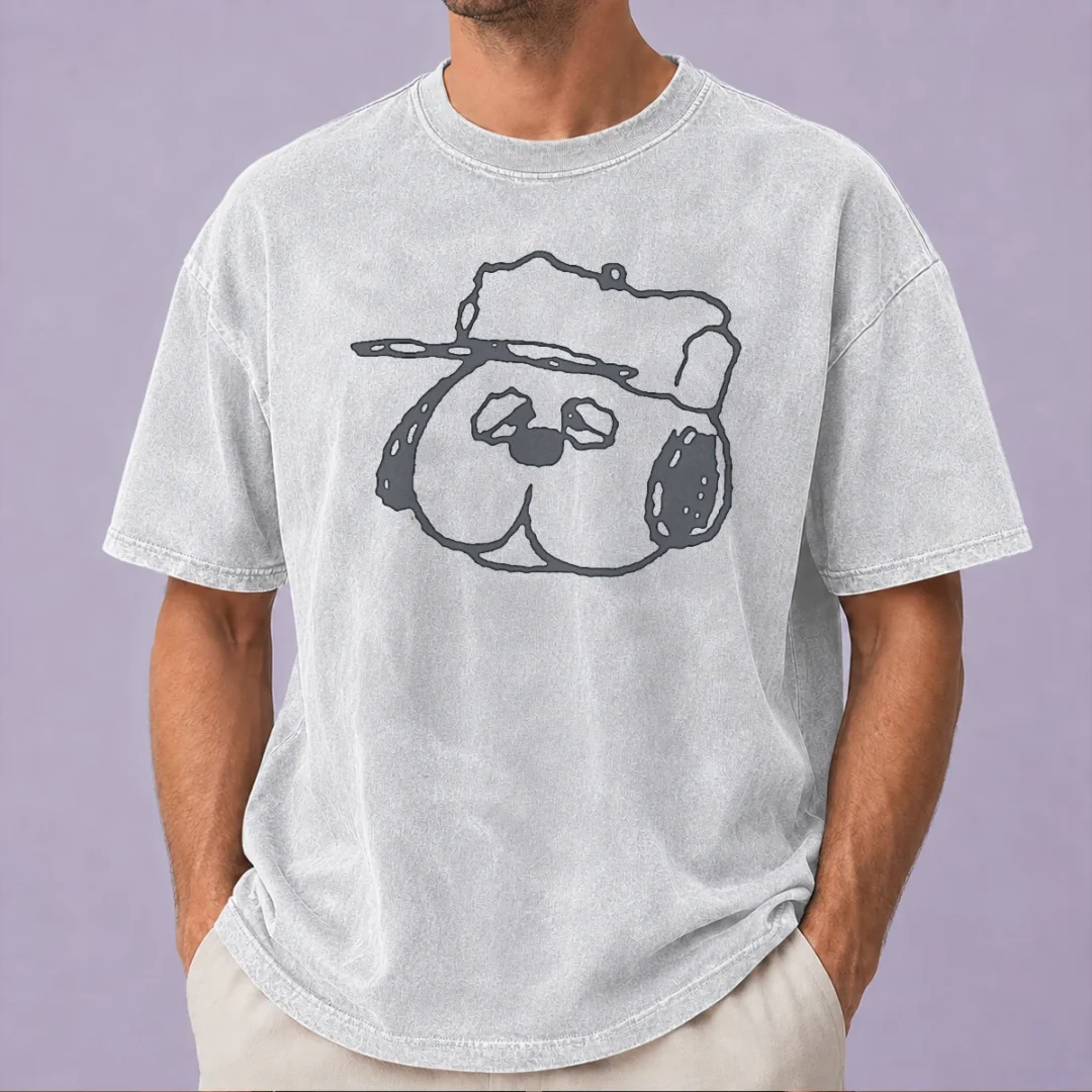 top-peanuts-olaf-larger-than-life-washed-t-shirt Top Peanuts Olaf Larger Than Life Washed T Shirt featuring a soft, vintage-style washed fabric with Olaf graphic