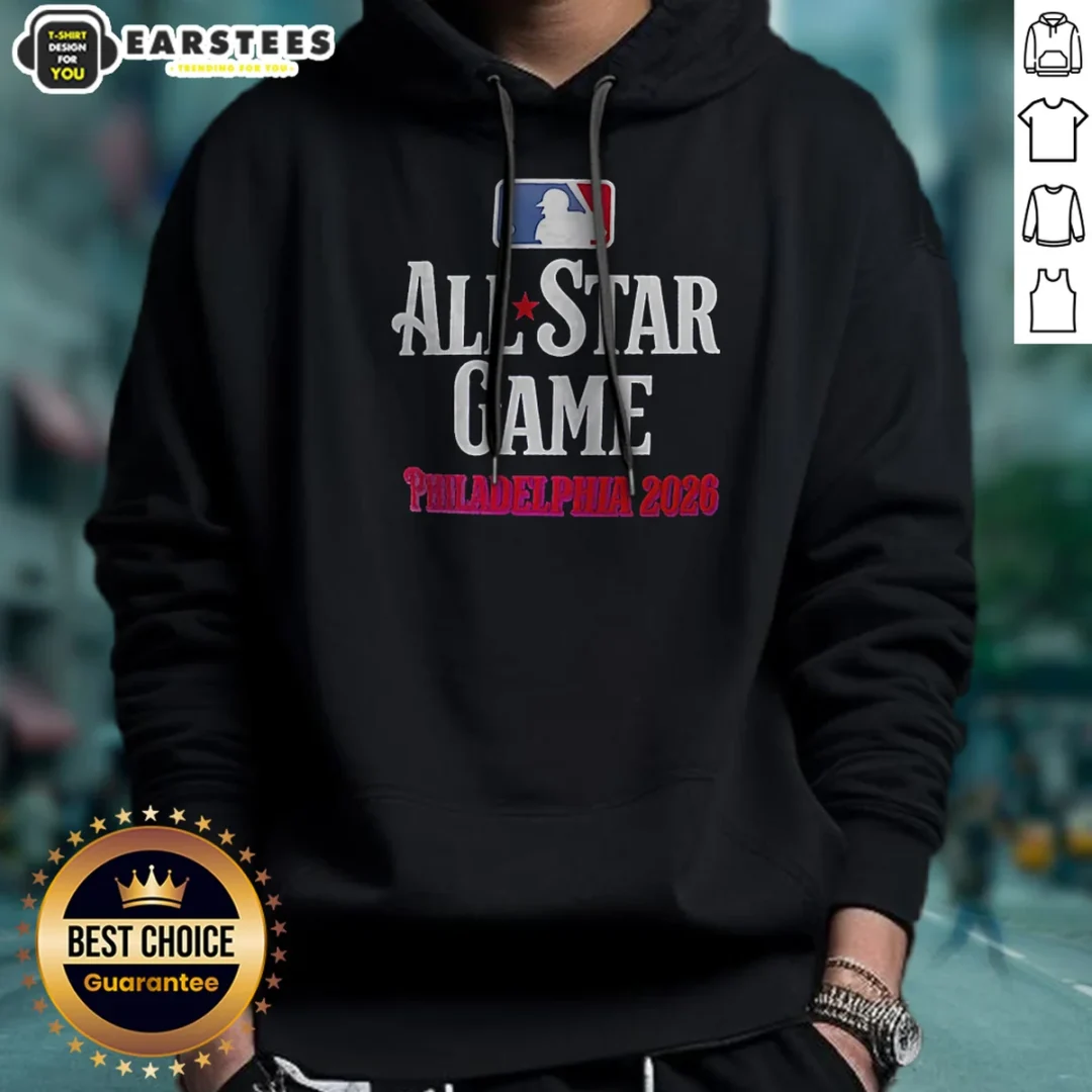top-philadelphia-2026-mlb-all-star-game-usa-250-hoodie Top Philadelphia 2026 MLB All Star Game USA 250 Hoodie in navy blue with front graphic and kangaroo pocket