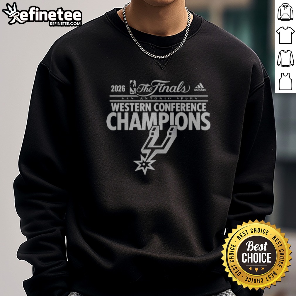 top-san-antonio-spurs-2026-the-finals-western-conference-champions-nba-sweatshirt Top San Antonio Spurs 2026 The Finals Western Conference Champions NBA sweatshirt displayed on a neutral background