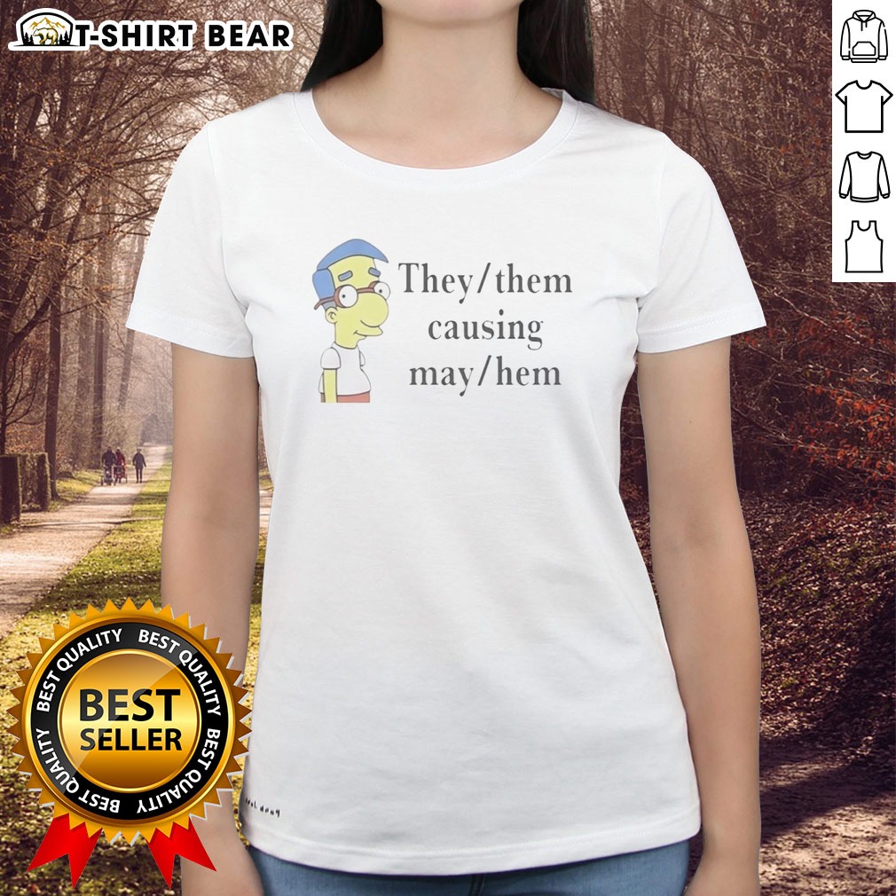 Top Veda Scott They Them Causing Mayhem Ladies shirt Top Veda Scott They Them Causing Mayhem Ladies shirt featuring a modern graphic design