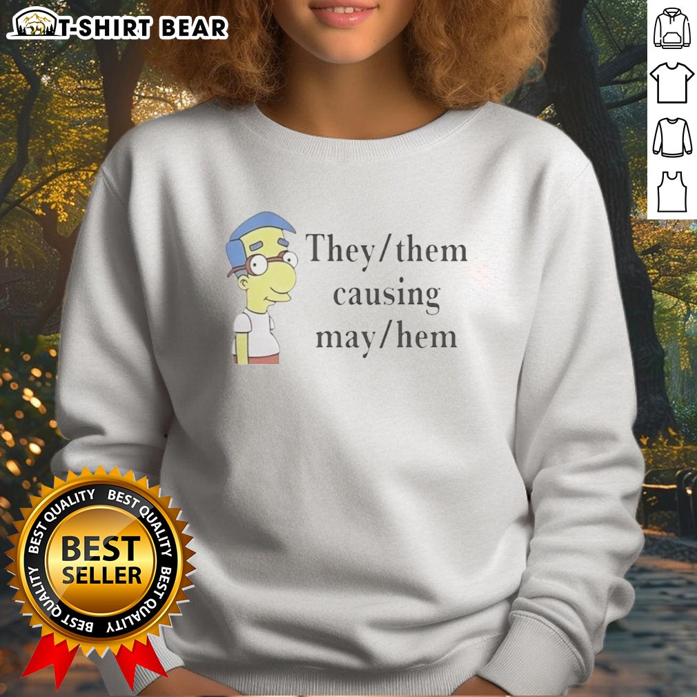 Top Veda Scott They Them Causing Mayhem Sweatshirt Top Veda Scott They Them Causing Mayhem Sweatshirt in a vibrant color, showcasing unique design and comfort.