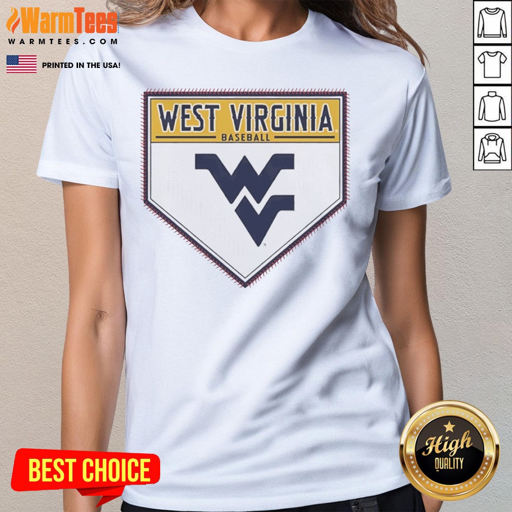 top-west-virginia-baseball-mountaineers-home-plate-logo-ladies-tee Top West Virginia Baseball Mountaineers Home Plate Logo ladies tee showcasing a vibrant design
