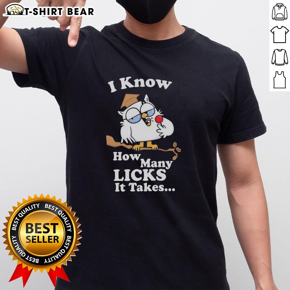 Top White Owl I Know How Many Licks It Takes T Shirt Top White Owl 'I Know How Many Licks It Takes' T-Shirt design featuring a whimsical owl graphic in vibrant colors.