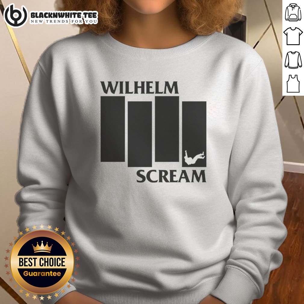 Top Wilhelm Scream Black Flag Sweashirt Top Wilhelm Scream Black Flag Sweashirt in black with bold graphic print, crew neck and long sleeves
