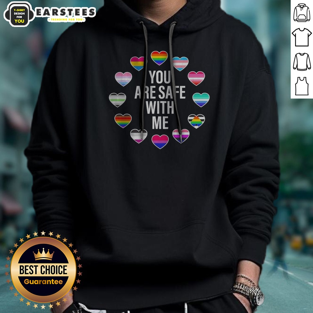 top-you-are-safe-with-me-pride-month-hoodie Top You Are Safe With Me Pride Month hoodie in vibrant colors, featuring a comfortable pullover design with a front pocket